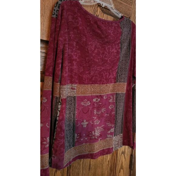 ANU by Natural Women’s Floral Embroidered Boho Shirt Sz XL - Picture 6 of 8